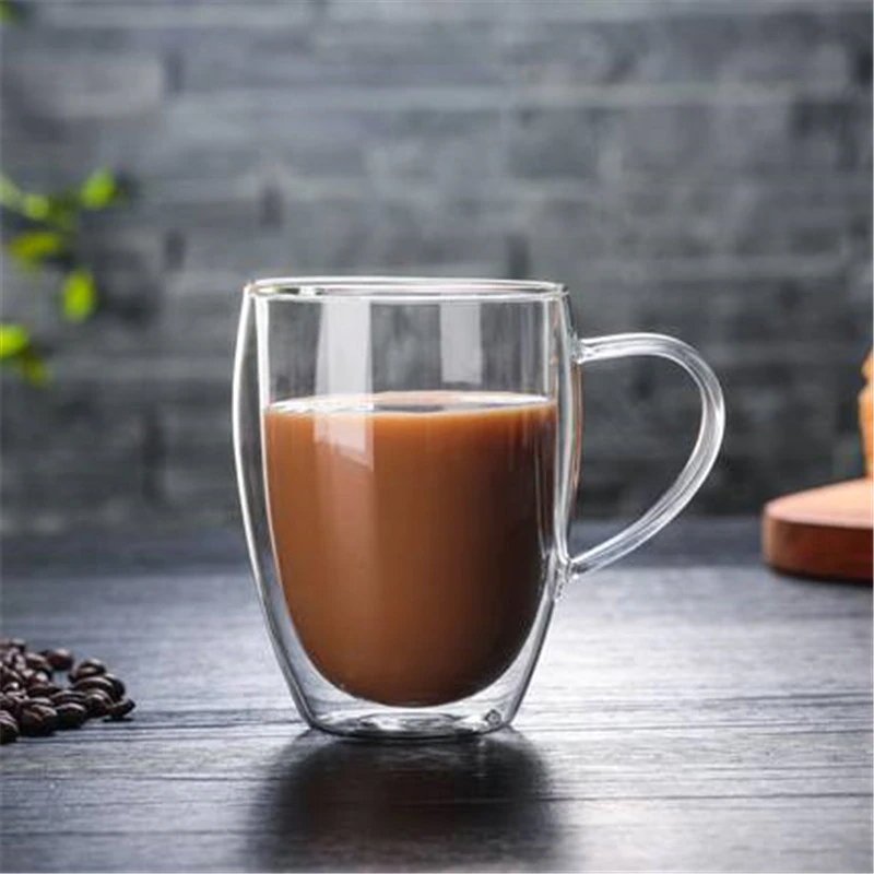 4 Tasses double paroi 20 ml verre, café, expresso standard, poignée de  degré de chaleur, tasse pour latte, cappuccino, eau, cadeau - Sunday